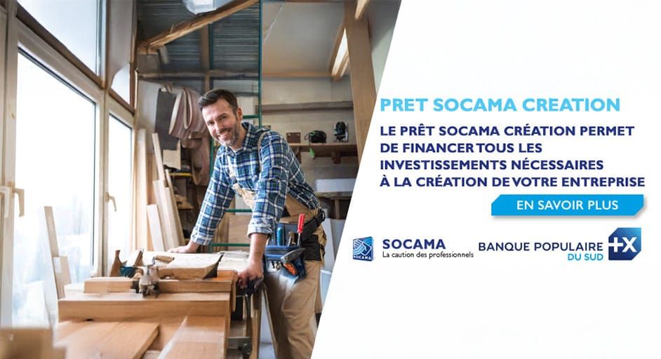 Prêt Socama Création. Le prêt Socama Création permet de financer tous les investissements nécessaires à la création de votre entreprise. En savoir plus