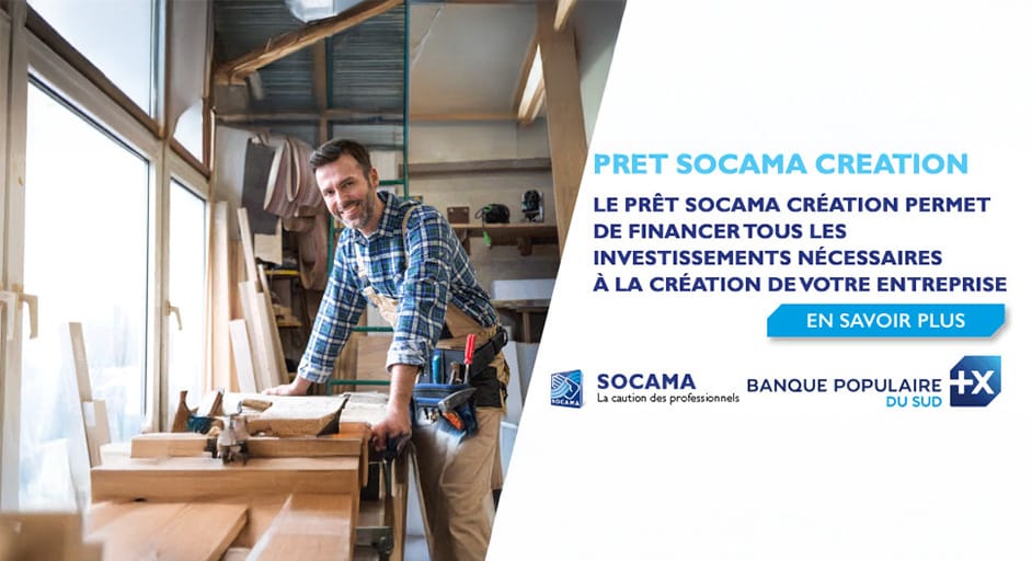 Prêt Socama Création. Le prêt Socama Création permet de financer tous les investissements nécessaires à la création de votre entreprise. En savoir plus