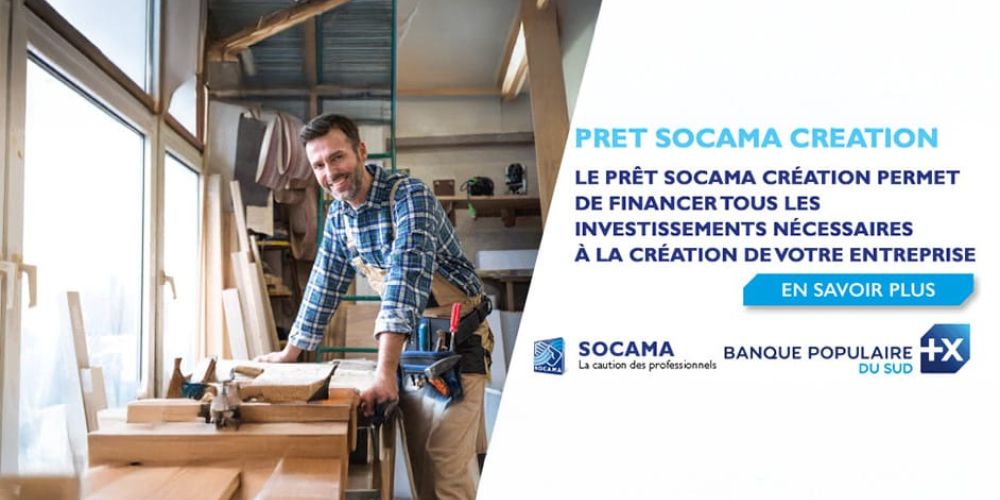 Prêt Socama Création. Le prêt Socama Création permet de financer tous les investissements nécessaires à la création de votre entreprise. En savoir plus